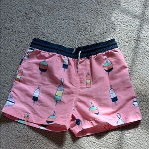 The Beaufort Bonnet Company Pink Kids Swim Trunks